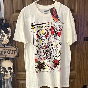 Netflix Stranger Things Cream Graphic Tee